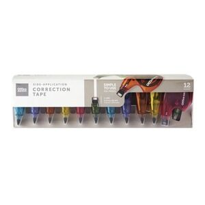 Office Depot Brand Side-Application Correction Tape, 1 Line x 394", Pack Of 12